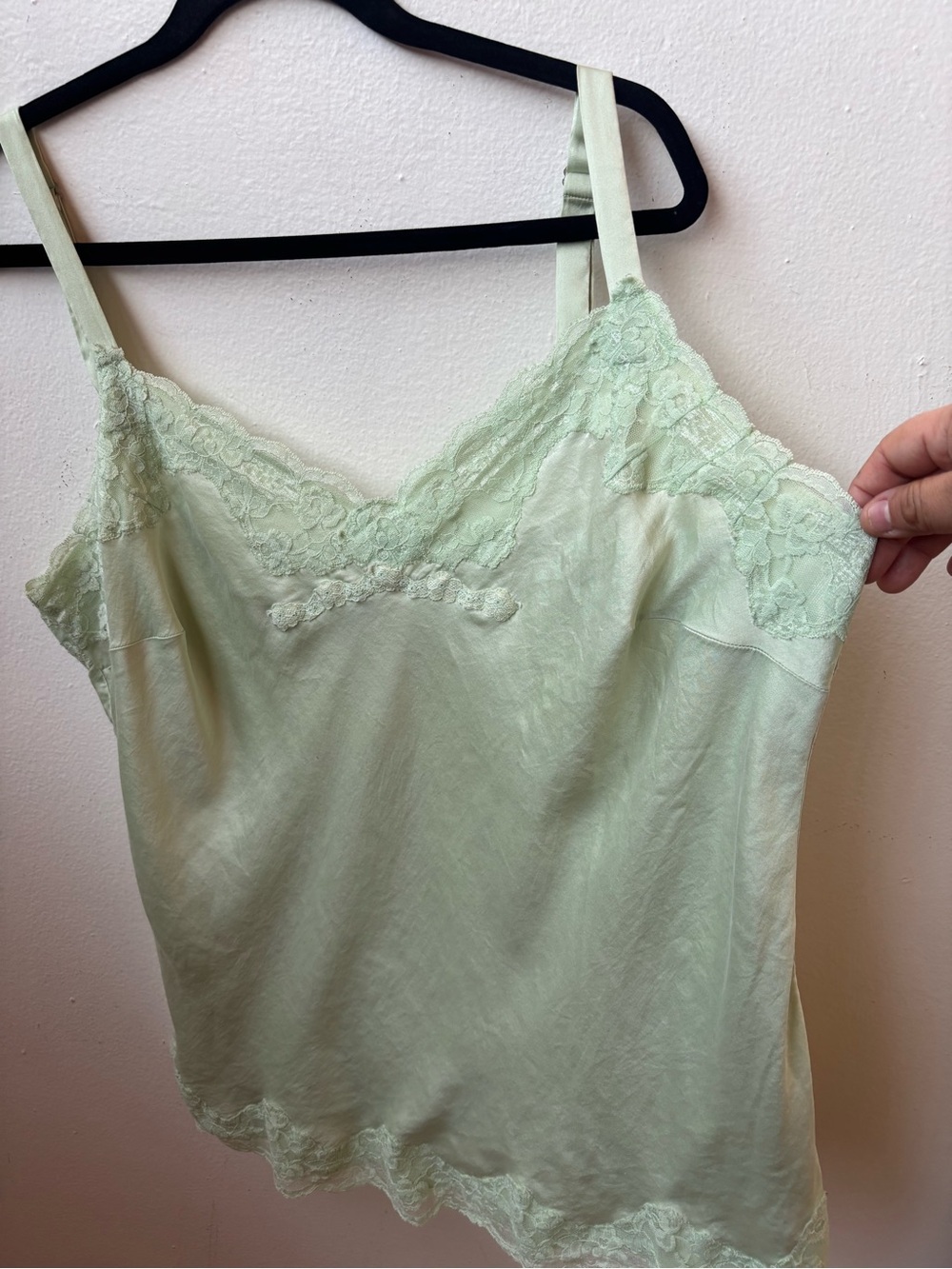 Inc international Light Green Lace-Trim Camisole Top - Picture 2 of 4